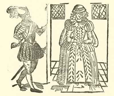Ilustracja do Ballad Roxburghe (drzeworyt) autorstwa (after) English School