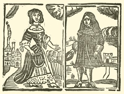 Ilustracja do Ballad Roxburghe (drzeworyt) autorstwa (after) English School