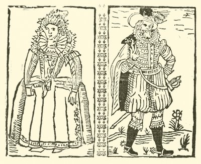 Ilustracja do Ballad Roxburghe (drzeworyt) autorstwa (after) English School