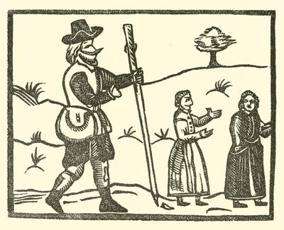 Ilustracja do Ballad Roxburghe (drzeworyt) autorstwa (after) English School
