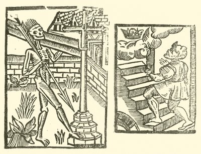 Ilustracja do Ballad Roxburghe (drzeworyt) autorstwa (after) English School