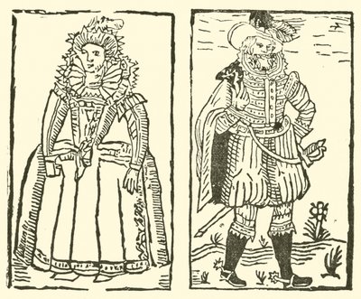 Ilustracja do Ballad Roxburghe (drzeworyt) autorstwa (after) English School