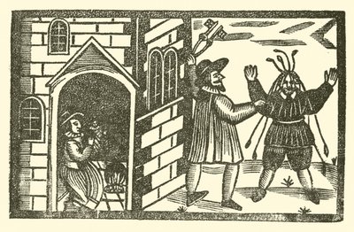 Ilustracja do Ballad Roxburghe (drzeworyt) autorstwa (after) English School