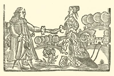 Ilustracja do Ballad Roxburghe (drzeworyt) autorstwa (after) English School