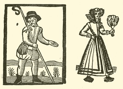Ilustracja do Ballad Roxburghe (drzeworyt) autorstwa (after) English School