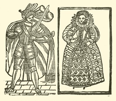 Ilustracja do Ballad Roxburghe (drzeworyt) autorstwa (after) English School