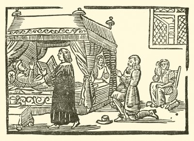 Ilustracja do Ballad Roxburghe (drzeworyt) autorstwa (after) English School