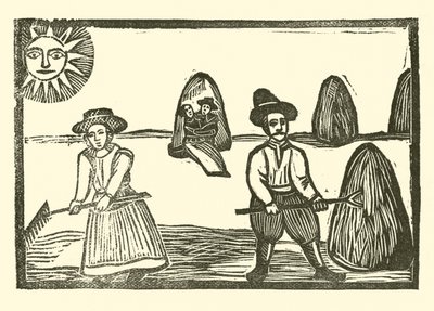 Ilustracja do Ballad Roxburghe (drzeworyt) autorstwa (after) English School