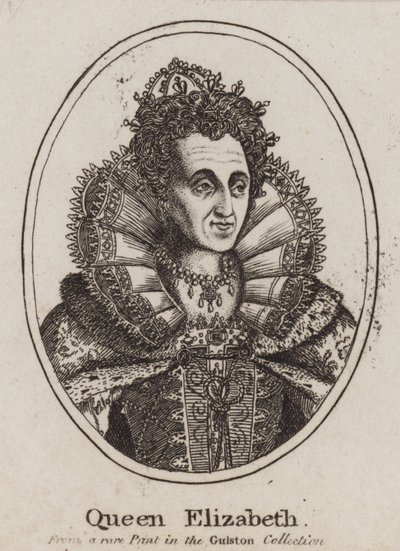 Królowa Elżbieta I (grafika) autorstwa (after) English School