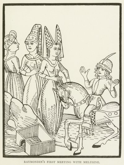 Pierwsze spotkanie Raymondina z Melusine (grafika) autorstwa (after) English School