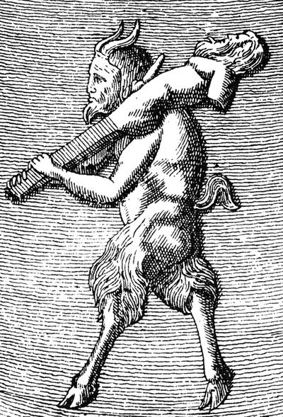 Satyr niosący hermę, detal z małej przenośnej świątyni poświęconej kultowi Priapa (rycina) (detal z 405756) autorstwa (after) English School