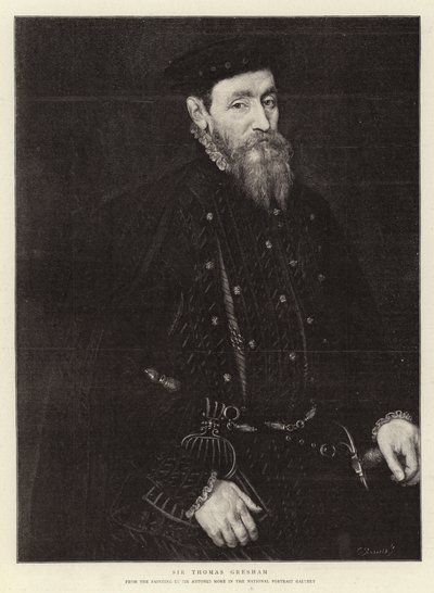 Sir Thomas Gresham (grafika) autorstwa (after) English School