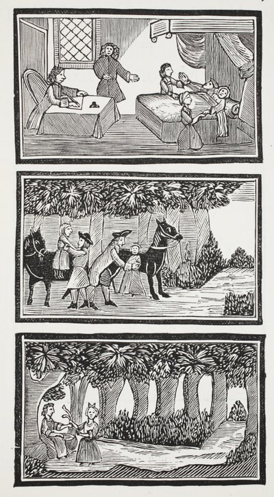 The History of The Two Children in the Wood, ilustracja z „Chap-books of the XVIII Century” Johna Ashtona, wyd. 1882 (lit) autorstwa (after) English School