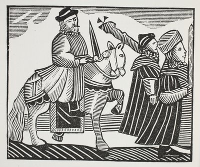 The History of Wat Tyler and Jack Straw, ilustracja z „Chap-books of the Eighteenth Century” Johna Ashtona, wyd. 1882 (lit) autorstwa (after) English School