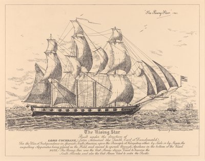 "Wschodząca Gwiazda" (1821) zbudowana na potrzeby wojny o niepodległość w hiszpańskiej Ameryce Południowej autorstwa (after) English School