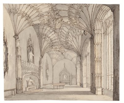 Jadalnia w Arbury Hall, Nuneaton, Warwickshire, ok. 1810 autorstwa (after) English School