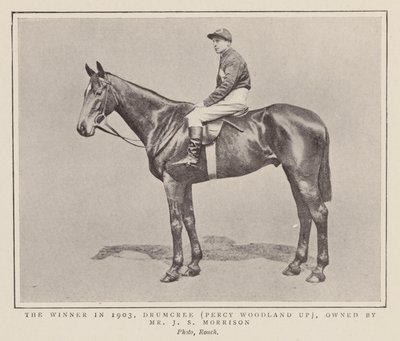 Drumcree, zwycięzca Grand National 1903 (zdjęcie czarno-białe) autorstwa (after) English photographer