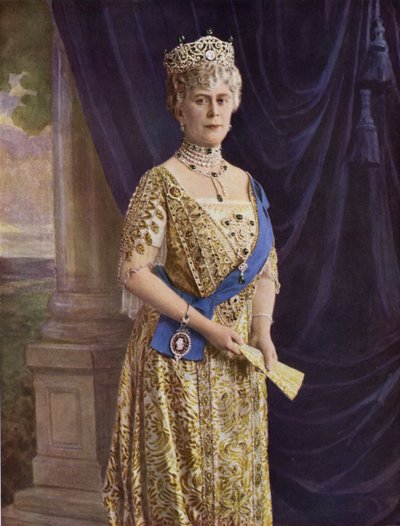 Jej Królewska Mość Królowa Maria (kolorowe zdjęcie) autorstwa (after) English photographer