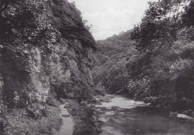 Skała Głowa Lwa, Dovedale (zdjęcie czarno-białe) autorstwa (after) English photographer