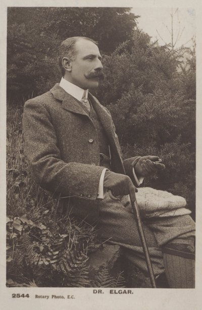 Sir Edward Elgar, angielski kompozytor (czarno-białe zdjęcie) autorstwa (after) English photographer