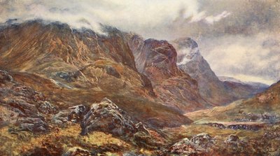 "Trzy siostry", Glencoe (kolorowa litografia) autorstwa (after) English photographer