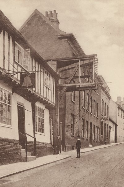 Woodbridge, Suffolk: Stara maszyna ważąca (zdjęcie czarno-białe) autorstwa (after) English photographer