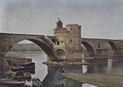 Awinion, Pont Saint-Benezet (kolorowe zdjęcie) autorstwa (after) French Photographer