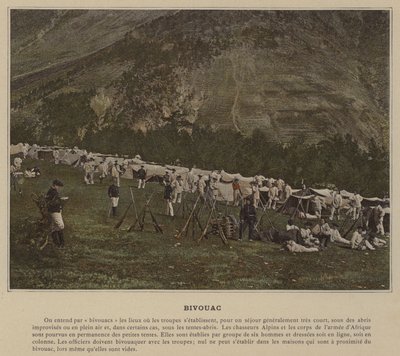 Biwak (kolorowe zdjęcie) autorstwa (after) French Photographer