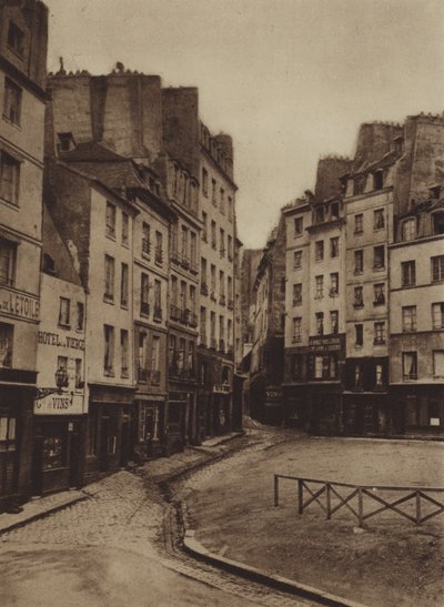 Róg rue Jean-de-Beauvais i rue Lanneau (zdjęcie czarno-białe) autorstwa (after) French Photographer