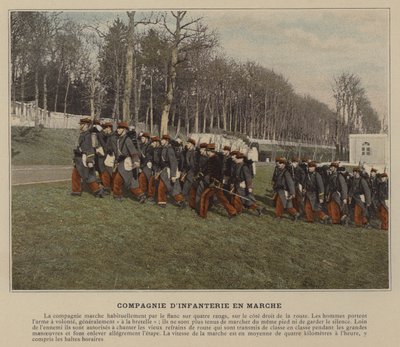 Marszowa Kompania Piechoty (kolorowe zdjęcie) autorstwa (after) French Photographer