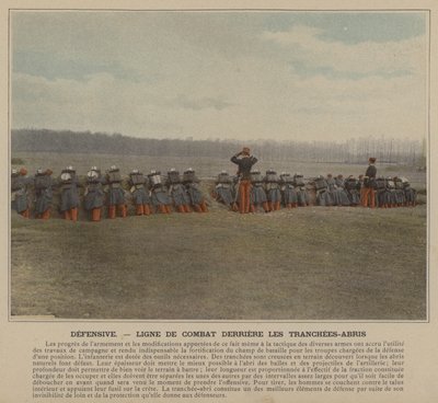 Defensywna linia bojowa za okopami schronowymi (kolorowe zdjęcie) autorstwa (after) French Photographer
