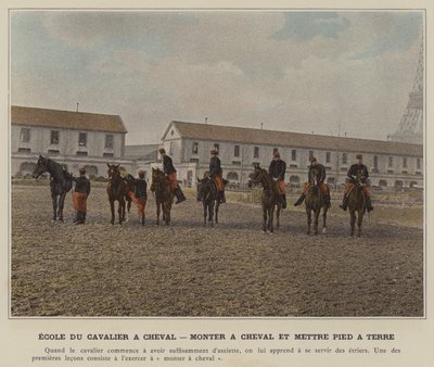 Szkoła Jeździectwa na Koni, Jeździectwa i Zsiadania (kolorowe zdjęcie) autorstwa (after) French Photographer