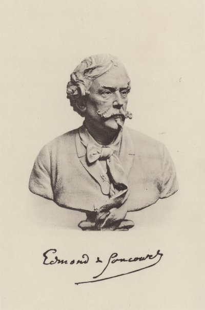 Edmond de Goncourt, francuski powieściopisarz (zdjęcie czarno-białe) autorstwa (after) French Photographer