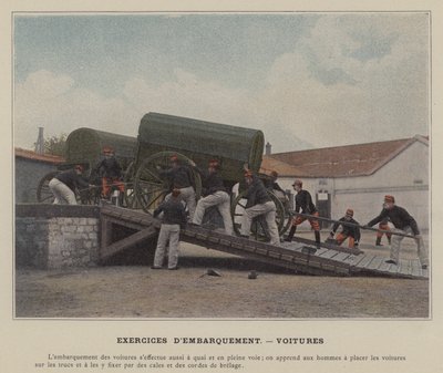 Ćwiczenia na pokład, Samochody (kolorowe zdjęcie) autorstwa (after) French Photographer