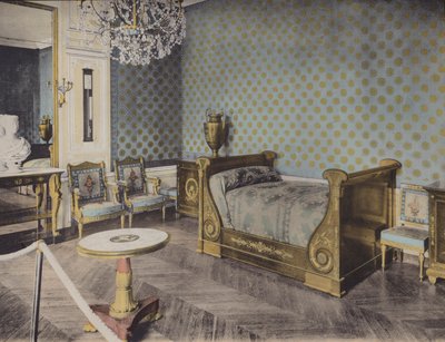 Grand Trianon, Chambre de Napoleon I, Great Trianon, Sypialnia Napoleona I (kolorowe zdjęcie) autorstwa (after) French Photographer