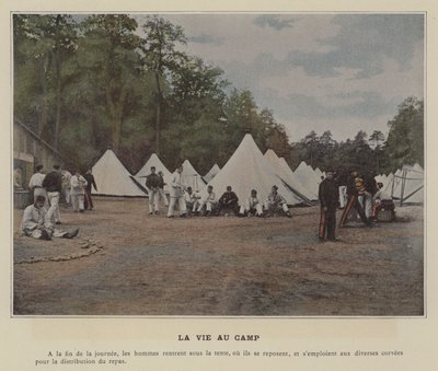 Życie na obozie (kolorowe zdjęcie) autorstwa (after) French Photographer