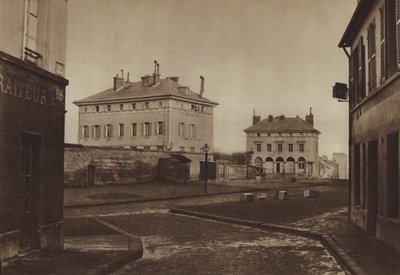 Bariera Włoch w 1866 roku, z pawilonami Ledoux (zdjęcie czarno-białe) autorstwa (after) French Photographer