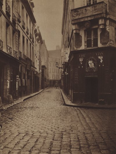 Rue du Four-Saint-Honore, róg rue de Vannes (zdjęcie czarno-białe) autorstwa (after) French Photographer