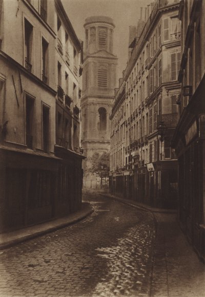 Rue du Vieux-Colombier (zdjęcie czarno-białe) autorstwa (after) French Photographer