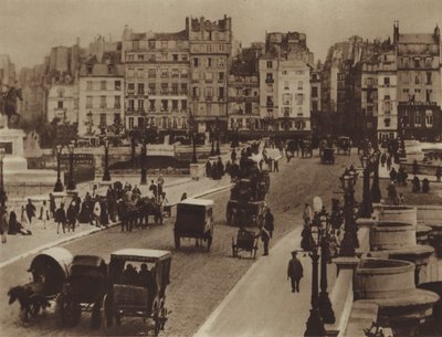 Pont-Neuf, patrząc na północ (zdjęcie czarno-białe) autorstwa (after) French Photographer