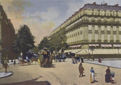 Paryż, Les Boulevards (kolorowe zdjęcie) autorstwa (after) French Photographer