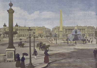 Paryż, Place de la Concorde (kolorowe zdjęcie) autorstwa (after) French Photographer