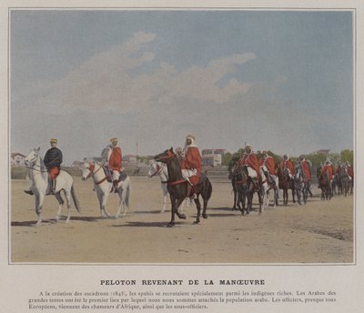 Pluton powracający z manewru (kolorowe zdjęcie) autorstwa (after) French Photographer
