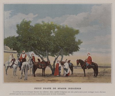 Mała Poczta Rodowitych Spahisów (kolorowe zdjęcie) autorstwa (after) French Photographer