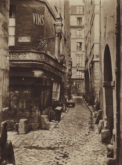 Rue Glatigny w 1865 r., od strony nabrzeża (zdjęcie czarno-białe) autorstwa (after) French Photographer