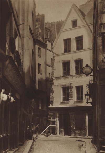Rue Pirouette i Rue Mondetour (zdjęcie czarno-białe) autorstwa (after) French Photographer