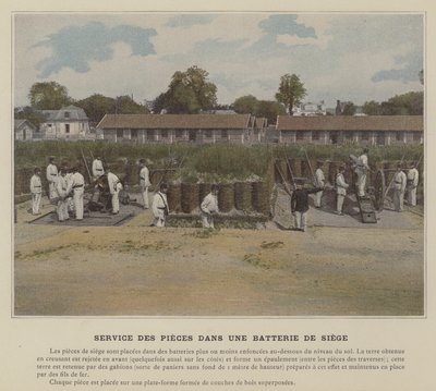 Serwis części w akumulatorze oblężniczym (kolorowe zdjęcie) autorstwa (after) French Photographer