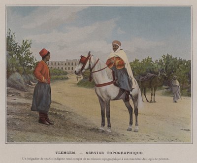 Tlemcen, Serwis Topograficzny (kolorowe zdjęcie) autorstwa (after) French Photographer