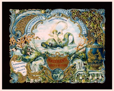 Karta reklamowa drukarni Mazerand, Cirey-sur-Vezouze, Francja (chromolitografia) autorstwa (after) French School