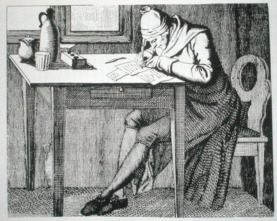 Gaspard Lavater (1741-1801) w swoim Studium, kopia ilustracji z jego „L